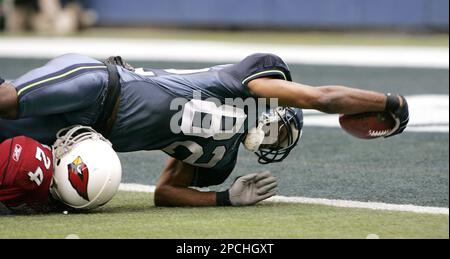 Seattle Seahawk's Darrell Jackson (82) and Jerry Rice (80