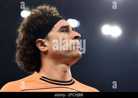 Milan, Italy. 13 March 2023. Guillermo Ochoa of US Salernitana looks on prior to the Serie A football match between AC Milan and US Salernitana. Credit: Nicolò Campo/Alamy Live News Stock Photo