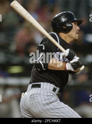 Colorado Rockies' Troy Tulowitzki at bat during Game 4 of the baseball  World Series Sunday, Oct. 28, 2007, at Coors Field in Denver. (AP  Photo/David J. Phillip Stock Photo - Alamy