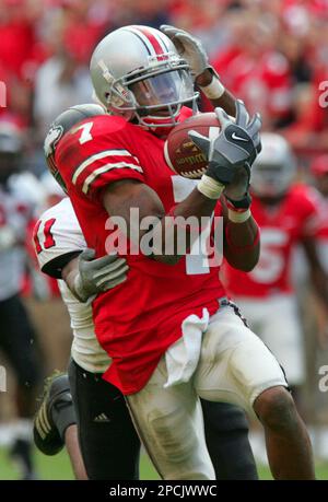 Ohio State's Ted Ginn Jr. scores on a 56 yard reception to put the Buckeyes  up over Notre Dame 13-7 in the first half of the Fiesta Bowl January 2,  2006 in