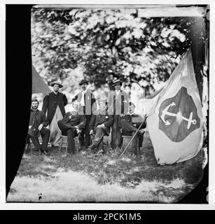 Washington, District of Columbia (vicinity). General William F. Bartlett and staff. Civil war photographs, 1861-1865 . United States, History, Civil War, 1861-1865. Stock Photo