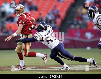 The San Diego Chargers' Donnie Edwards is shown before a game against the  Baltimore Ravens on Sunday, Oct. 1, 2006, in Baltimore, Md. The many deeds  Edwards, 46, does for U.S. military