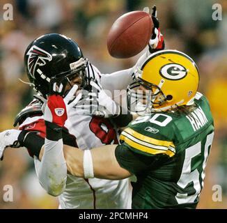 Atlanta Falcons tight end Dwayne Blakley (85) is pulled down by St. Louis  Rams Brandon Chillar after a reception in the second quarter at the Edward  Jones Dome in St. Louis on