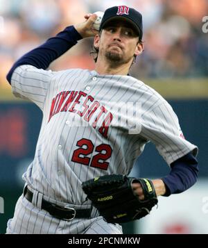 Minnesota Twins starting pitcher Brad Radke delivers a pitch in the first  inning of Game 3 in the American League Divisional Series baseball game  against the Oakland Athletics, Friday, Oct. 6, 2006