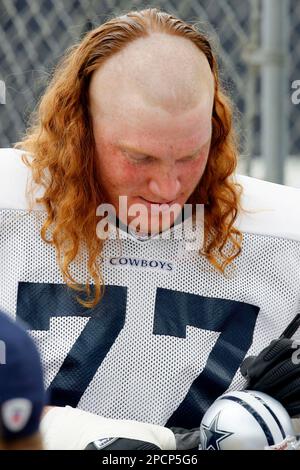 Dallas Cowboys offensive lineman Tyler Smith (73) jogs to the next drill  during the NFL football team's rookie minicamp in Frisco, Texas, Friday,  May 13, 2022. (AP Photo/Michael Ainsworth Stock Photo - Alamy