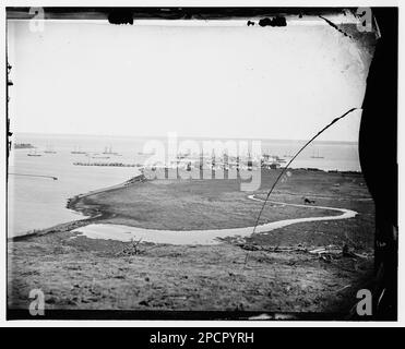 Aquia Creek Landing, Virginia. Distant view of Federal supply depot ...