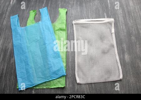 On July 3, International Plastic Bag Free Day is celebrated, with the aim of reducing single-use plastic bags and promoting their responsible consumpt Stock Photo