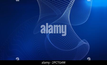 Universe of data inside of the virtual reality on abstract background. Cloud computing concept. Big data stream. Stock Photo