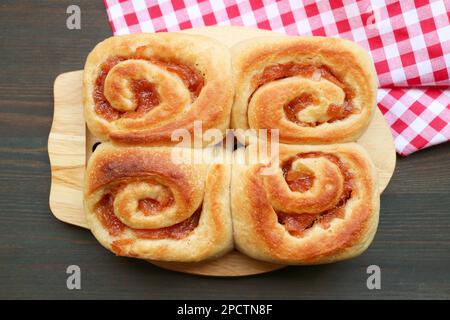 Delectable low sugar healthy apple cinnamon rolls Stock Photo