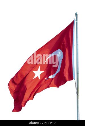 Turkish flag. Turkey national flag. Turkish flag isolated on white background Stock Photo