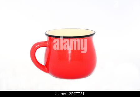 Red cup isolated on white background Stock Photo