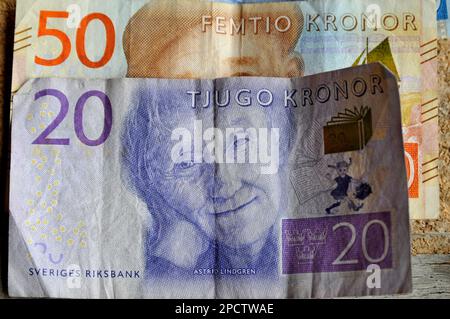 Copenhagen /Denmark/14 March 2023/Swedish kronor currency notes ind anish capital Copenhaen Denmark. . (Photo.Francis Joseph Dean/Dean Pictures) Stock Photo