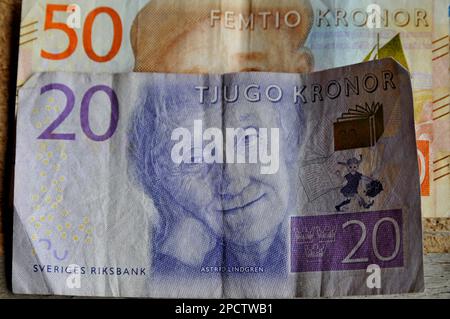 Copenhagen /Denmark/14 March 2023/Swedish kronor currency notes ind anish capital Copenhaen Denmark. . (Photo.Francis Joseph Dean/Dean Pictures) Stock Photo