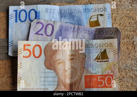 Copenhagen /Denmark/14 March 2023/Swedish kronor currency notes ind anish capital Copenhaen Denmark. . (Photo.Francis Joseph Dean/Dean Pictures) Stock Photo