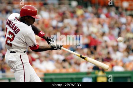 The Washington Nationals Alfonso Soriano (12) hits his 200th career home  run in the fourth inning against the New York Mets Steve Trachsel on August  13, 2006 at RFK Stadium in Washington