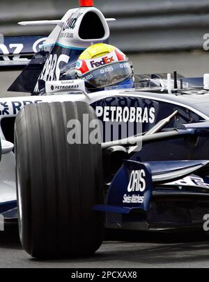 Formula One driver Mark Webber of Australia steers his Williams