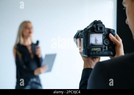 backstage video filming camera equipment concept Stock Photo
