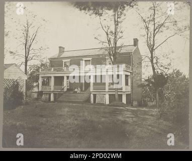 McLean's House, Appomattox, Virginia Scene of Lee's surrender , Appomattox Court House, Virginia, April 1865. Wilbur McLean house. Title from item, Alternate title, photographer, and date from Catalogue of photographic incidents of the war, from the gallery of Alexander Gardner..by Bob Zeller, published by the Center for Civil War Photography, c2003, See also HABS copy negative, VA, 6-APPO, 1-1, Purchase; L.C. Handy, Washington, D.C.; 1905 Nov. 25; (DLC/PP-1905: 42760A). United States, History, Civil War, 1861-1865, United States, Virginia, Appomattox Court House. Stock Photo