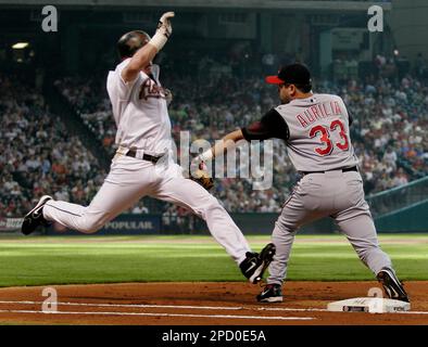 Apr 05, 2006; Houston, TX, USA; Houston Astros CRAIG BIGGIO is safe after  stealing 2nd as Florida Marlins shortstop HENLEY RAMIREZ is late on the  play in the bottom of the 3rd