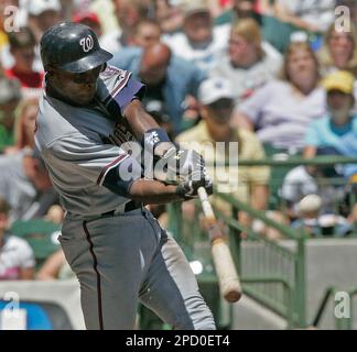 The Washington Nationals Alfonso Soriano (12) hits his 200th career home  run in the fourth inning against the New York Mets Steve Trachsel on August  13, 2006 at RFK Stadium in Washington