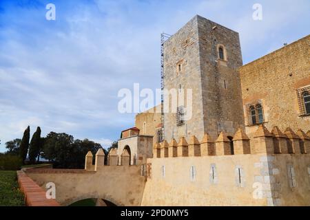 Palace of the Kings of Majorca in Perpignan city in Roussillon region, France. Town in French Catalonia. Stock Photo