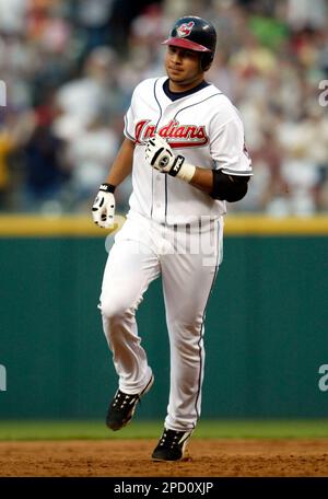 Cleveland Indians' Jhonny Peralta runs the bases after hitting a two-run  home run off Arizona Diamondbacks pitcher Matt Herges in the third inning  Friday, June 17, 2005, in Cleveland. The Indians won