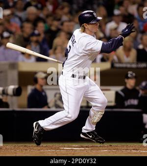 Sep 13, 2004; Los Angeles, CA, USA; San Diego Padres ' KHALIL GREENE (L)  scores on a wild pitch by Los Angeles Dodgers ' Odalis Perez during the  fourth inning in Los