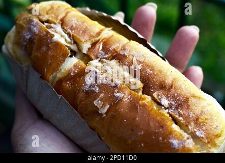 Popular Street Food Chicken Hot Dog in Kolkata Stock Photo