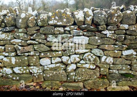 Costwold Dry Stone Wall Stock Photo