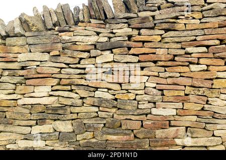 Costwold Dry Stone Wall Stock Photo