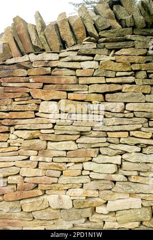 Costwold Dry Stone Wall Stock Photo