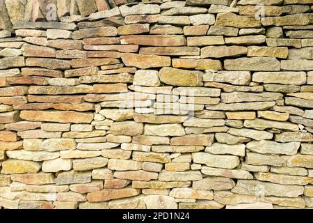 Costwold Dry Stone Wall Stock Photo