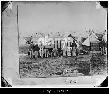 City Point, Virginia. Soldiers winter quarters. Inside first line of fortifications. Civil war photographs, 1861-1865 . United States, History, Civil War, 1861-1865. Stock Photo