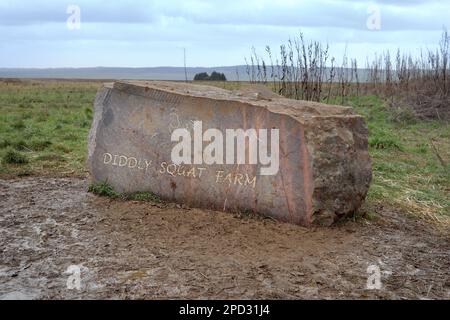 Chipping Norton, UK - March 12, 2023: Diddly Squat Farm Shop opened in 2020 by Jeremy Clarkson and Lisa Hogan in Cotswolds. Stock Photo