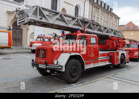 Magirus Deutz fire truck from 1960 at the International Motor Show for ...