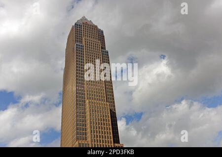 Key Tower is a 57-story skyscraper, the largest in Ohio, in Cleveland, Ohio is headquarters for KeyBank, Squire Patton and Boggs, and Baker Hostetler. Stock Photo