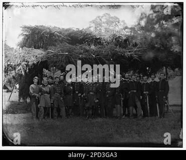 Washington, District of Columbia (vicinity). General Andrew A. Humphreys and staff. Civil war photographs, 1861-1865 . United States, History, Civil War, 1861-1865. Stock Photo