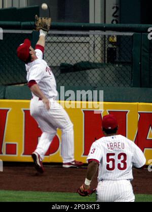 This Day In Sports Clips on X: May 11, 2006: Phillies' Aaron Rowand runs  into the wall face first to make a great catch and save a couple of runs.  He ended