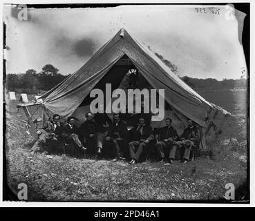 Washington, District of Columbia (vicinity). General Martin D. Hardin and staff. Civil war photographs, 1861-1865 . United States, History, Civil War, 1861-1865. Stock Photo