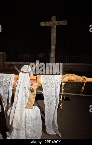 ´Empalaos´ (impaleds), Holy Week in Valverde de la Vera. Empalao.Caceres province, Extremadura, Spain Stock Photo