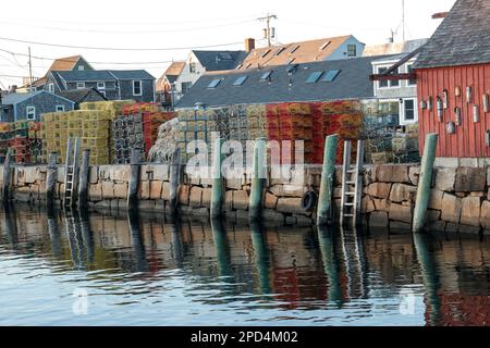 Located in Cape Ann (north of Boston) on the water. Cape Ann used to be the richest fishing grounds in New England, and was also known for its granite Stock Photo
