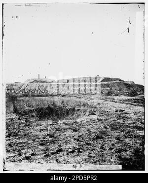 Savannah, Georgia (vicinity). Fortifications in front of Fort McAllister. Civil war photographs, 1861-1865 . United States, History, Civil War, 1861-1865. Stock Photo