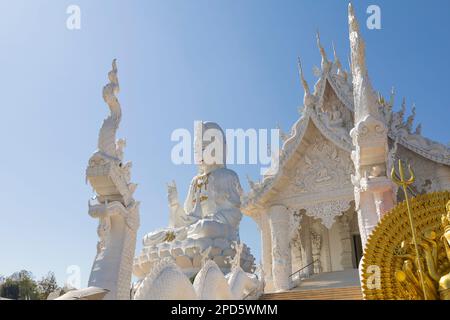 Guan Yin statue in Wat Huay Pla Gung, Chiangrai Thailand. Stock Photo