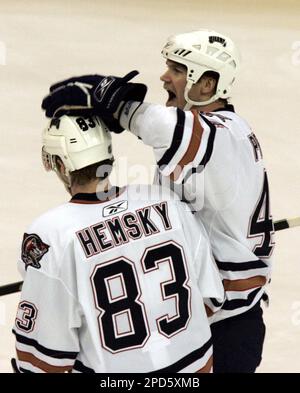 2006 Finals Ales Hemsky Oilers Game Worn Jersey - 2006 Stanley