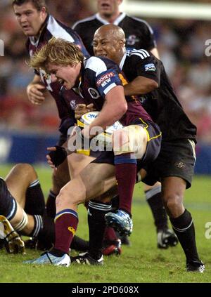 South African Stormers Bolla Conradie kicks during their Super 14 game ...