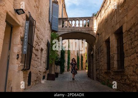 The French Town of Uzès - Uzès, Occitanie region of Southern France Stock Photo