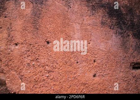Old  brick wall red plaster texture can be used as a background wallpaper Stock Photo