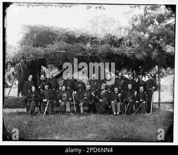 Washington, District of Columbia (vicinity). General Andrew A. Humphreys and staff. Civil war photographs, 1861-1865 . United States, History, Civil War, 1861-1865. Stock Photo