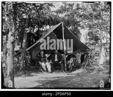 Washington, District of Columbia (vicinity). Headquarters of General Gershom Mott. Civil war photographs, 1861-1865 . United States, History, Civil War, 1861-1865. Stock Photo