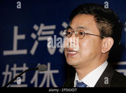 Wang Xiaoqiu, general manager of Shanghai Automobile Industry Co. (SAIC ...